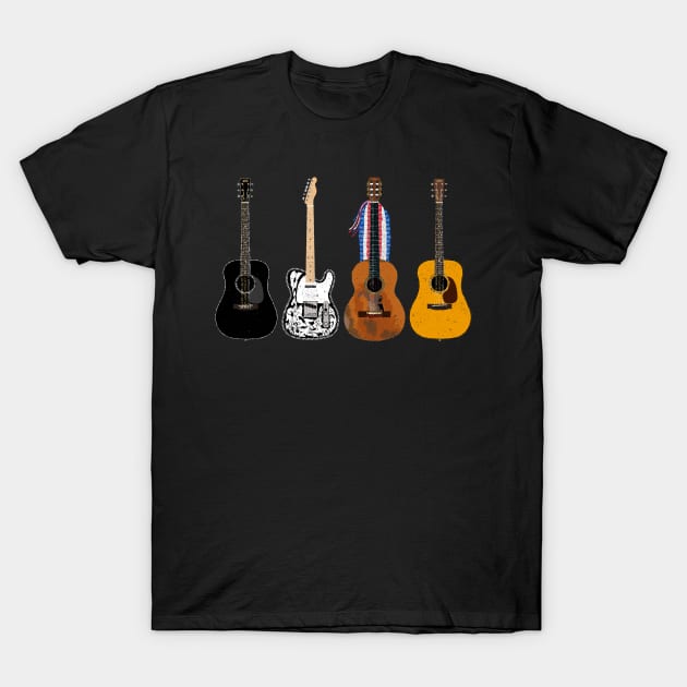 Iconic Country Guitars T-Shirt by Daniel Cash Guitar